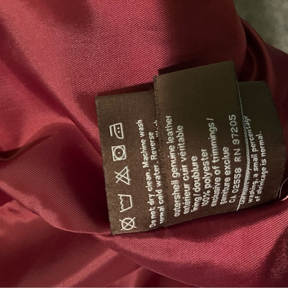 Daniel cranberry leather suede long jacket - Picture 6 of 6